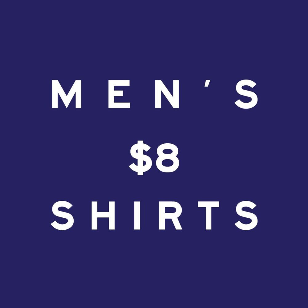 $8 Unlisted MENS POLOS / KNITS / BUTTON UPS / CAMP SHIRTS